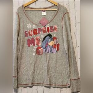 New Disney Eeyore 3X Long Sleeve Top
